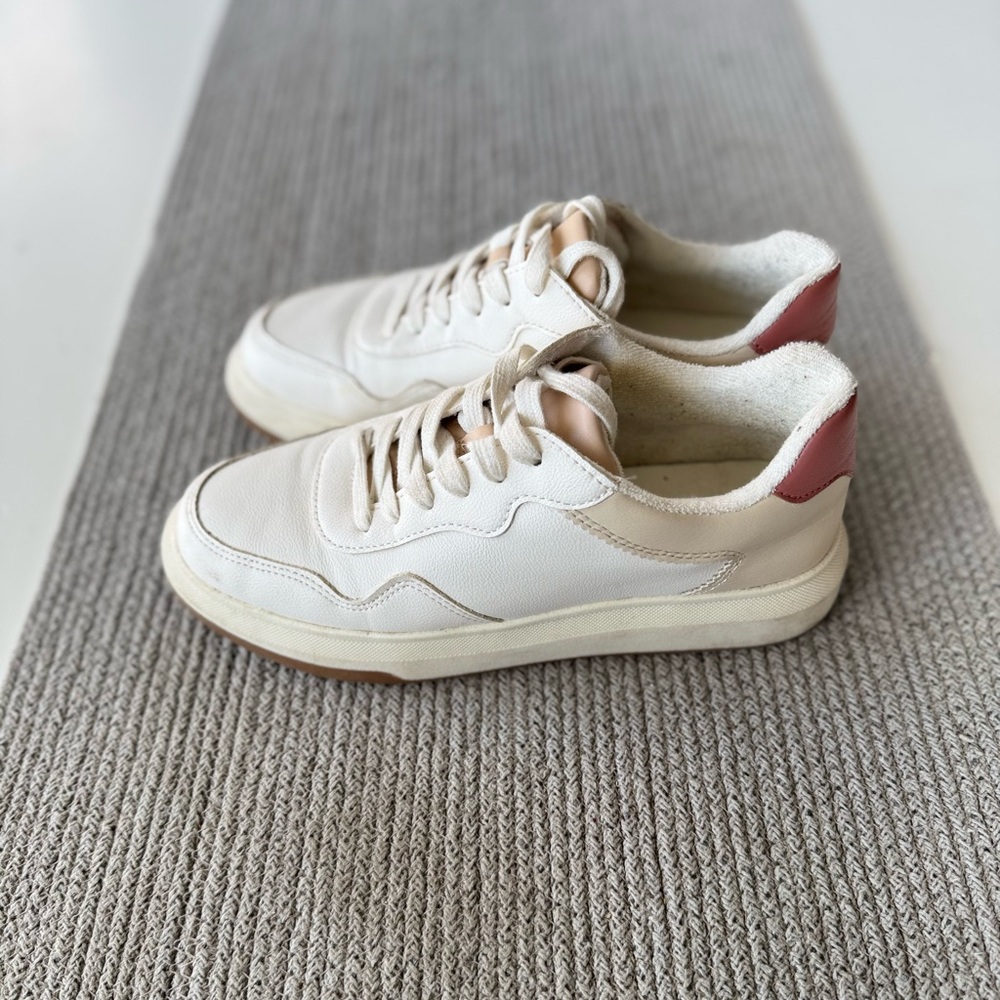Universal Thread Ivory Pink Flat Platform Sneakers Tennis Shoes Size 7 - Picture 7 of 8